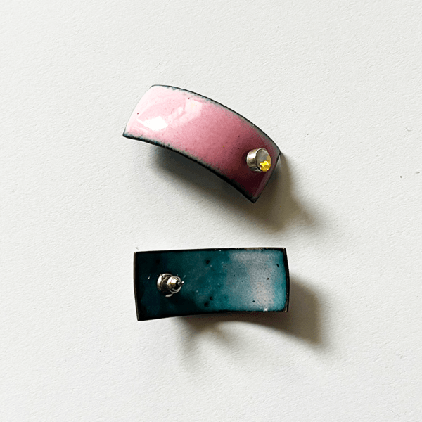 Oorbellen emaille roze - Afbeelding 3